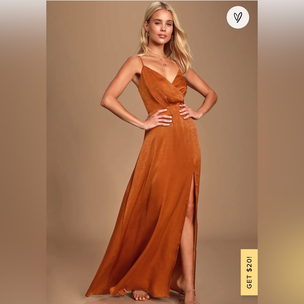 Lulus Constantine Satin Maxi Dress
